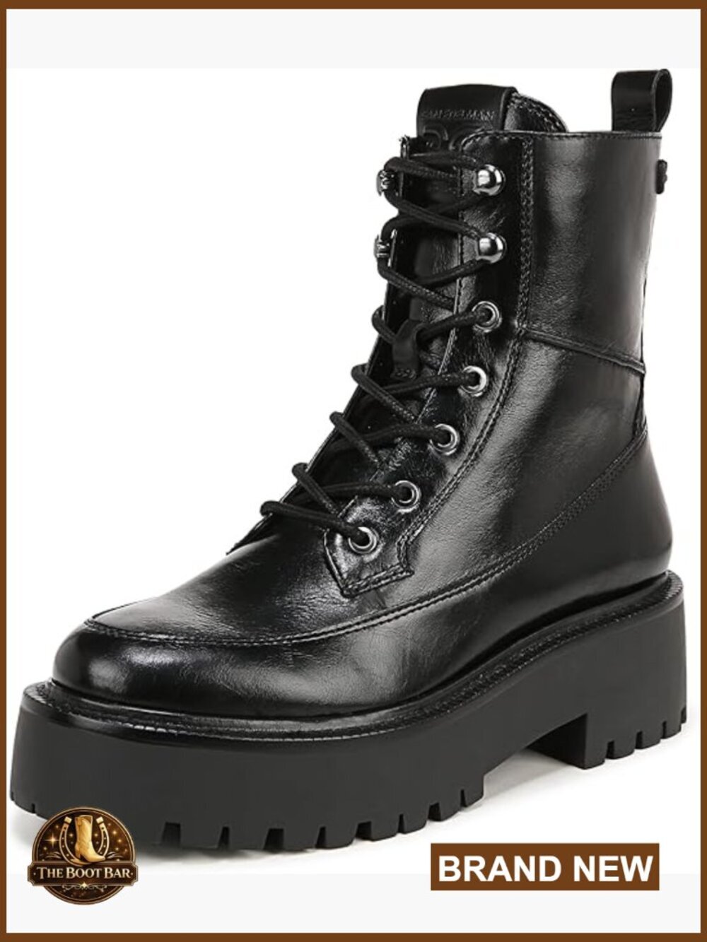 Women's Ankle Combat Hiking Boots Lace Up Lug Sole